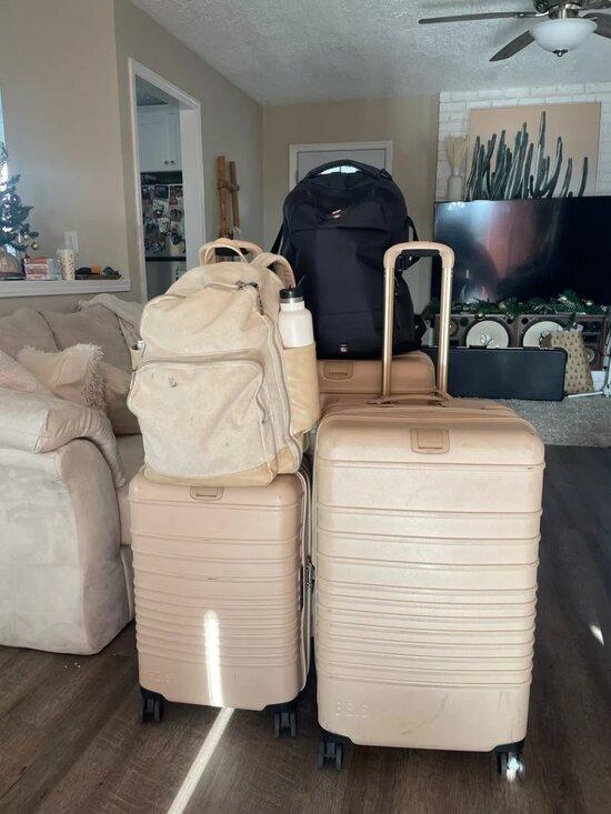 BEIS The Backpack in Beige